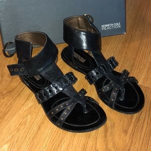 Kenneth Cole Reaction Black Sandals, Size 6